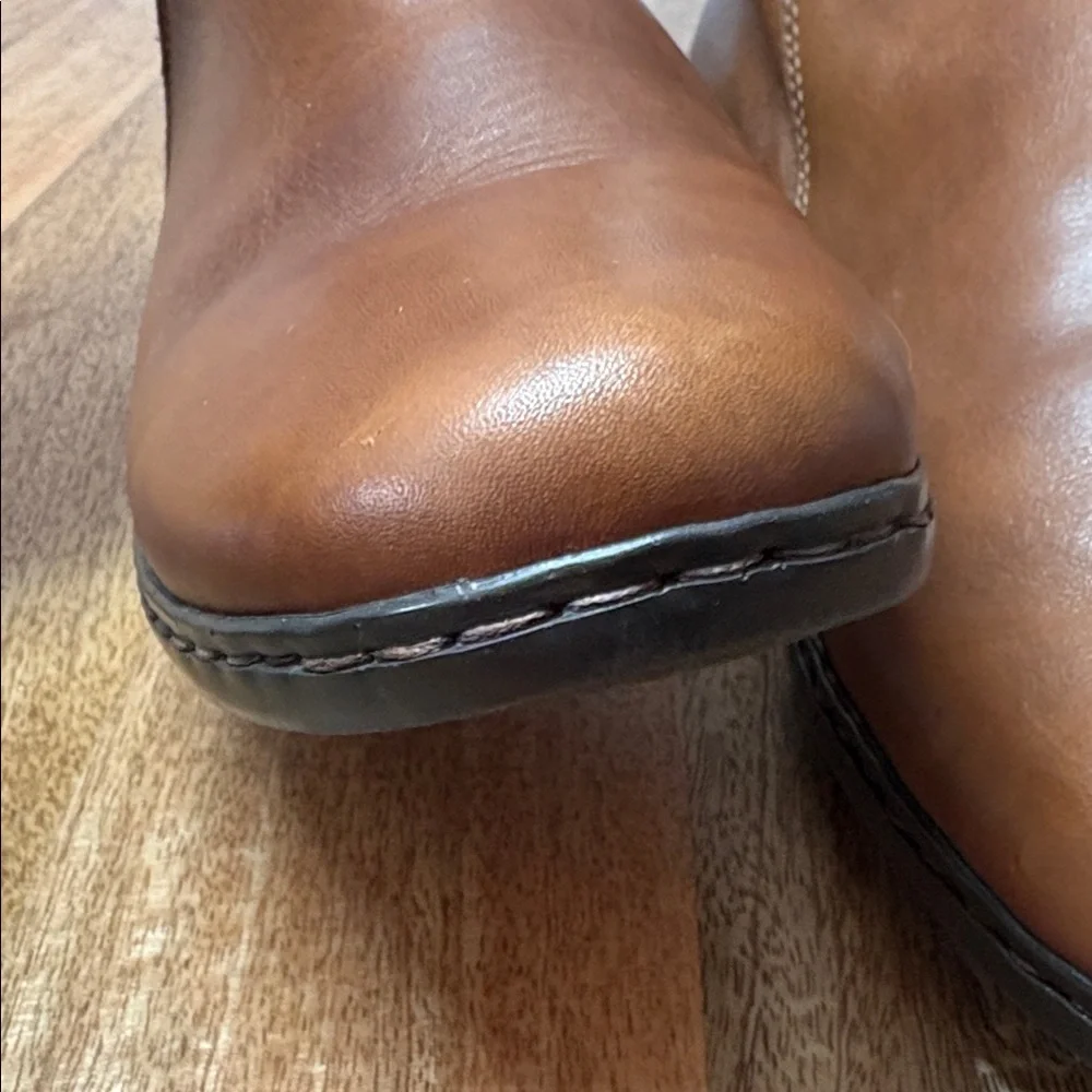 Reiker Brown Leather Lined Zipper Ankle Boots Size 41